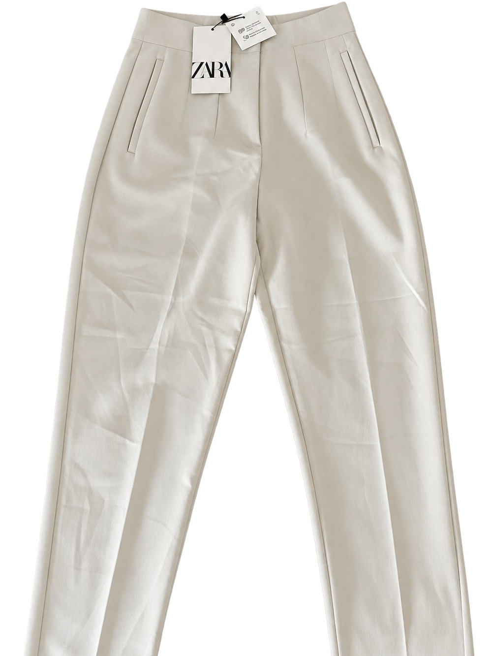 Zara ankle length cream colored pants